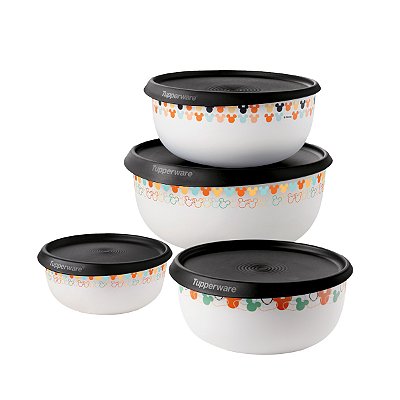 Kit Tupperware Tigelas Toque Mágico Mickey 4 peças