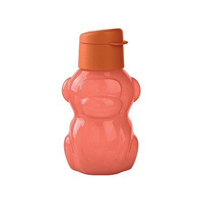 Garrafa Tupperware Eco Kids Macaco 350ml Laranja Coral