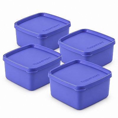 Kit Tupperware Jeitosinho 400ml Roxo Berry 4 Peças