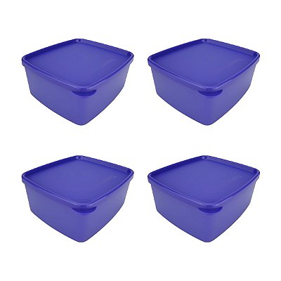 Kit Tupperware Jeitosinho 400ml Roxo Berry Translúcida 4 Peças