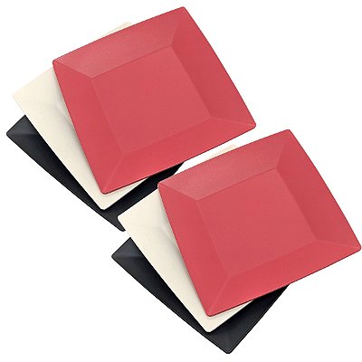 Kit Prato Japones Quadrado Grande Cor Aleatória 12 peças