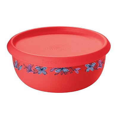 Tupperware Tigela Toque Mágico 2,5 litros Vermelha Hibiscus