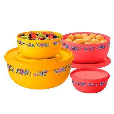 Kit Tupperware PDA 01/2024 Toque Mágico Hibiscus 4 peças