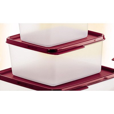 Tupperware Basic Line 1,2 litro Transparente Tampa Marsala
