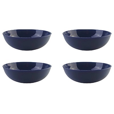 Kit Tupperware Tigelinha Allegra 250ml Azul Mar Profundo 4 peças