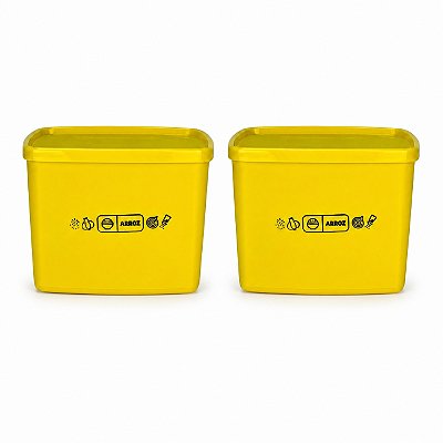 Kit Tupperware Jeitoso Mix Arroz 800ml Amarelo 2 peças