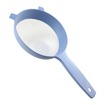Peneira de Plástico Média  15 cm Azul