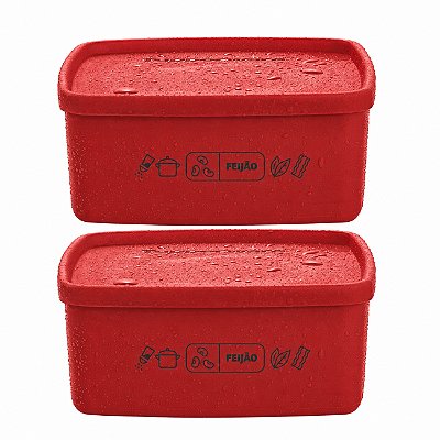 Kit Tupperware Jeitosinho Mix Feijão 400ml 2 peças