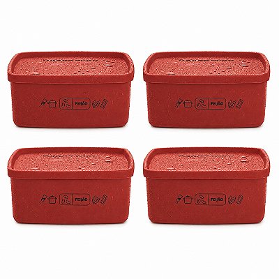 Kit Tupperware Jeitosinho Mix Feijão 400ml 4 peças