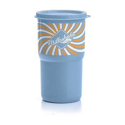 Tupperware Copo Colors Milk Shake 350ml Azul