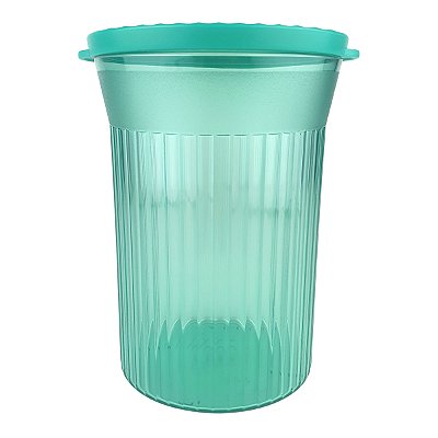 Tupperware Petisqueira Canelada Mate Redonda 630ml Verde