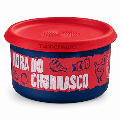 Tupperware Pote Master Mágico Hora do Churrasco 1,5 litro Azul e Vermelho