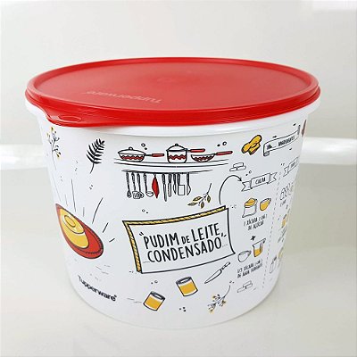 Tupperware Caixa Livro de Receitas 5,5 litros Pudim de Leite Condensado