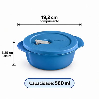 Tupperware Tigela Mini Cristalwave Geração II 560ml Azul