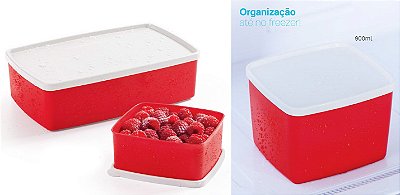 Tupperware Caixa Ideal Vermelho 1,4 litro + Jeitoso 800ml + Jeitosinho 400ml