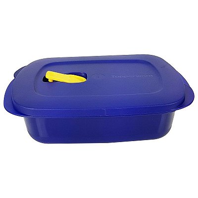 Tupperware Cristalwave Retangular Azul 1 litro