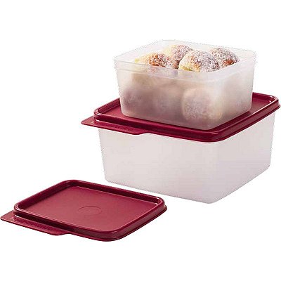 Tupperware Basic Line 1,2 litro + 500ml Tampa Marsala