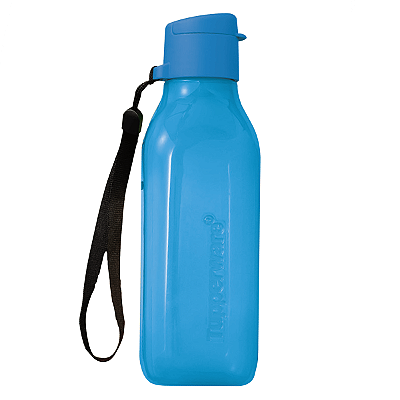 Garrafa Tupperware Quadrada Plus 500ml Azul Grécia