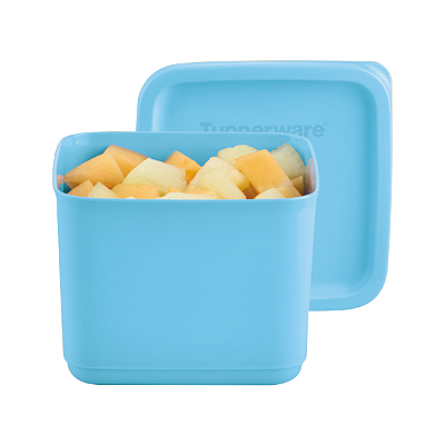 Tupperware Refri Line Quadrado 1 litro Azul
