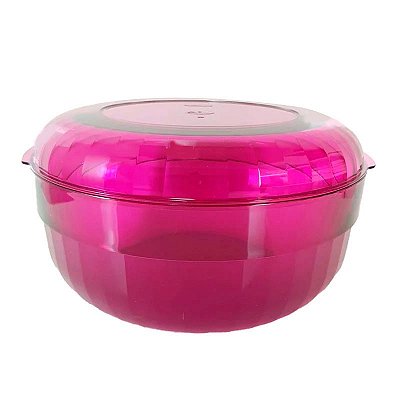 Tupperware Tigela Premier Plus 6 litros Rosa Rabanete