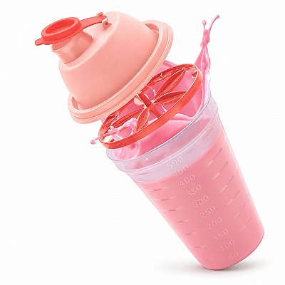 Tupperware Quick Shake II 500ml Salmão