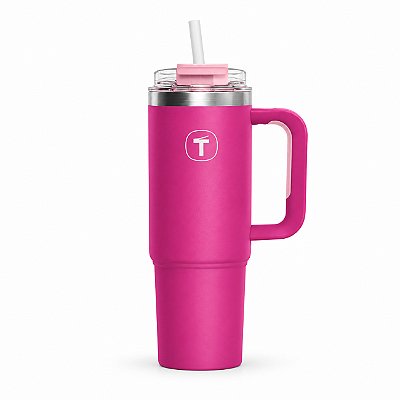 Copo Tupperware Térmico Big T Tumblers 1,1 litro Rosa