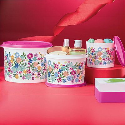 Kit Tupperware Caixa Bouquet de Amor 3 peças