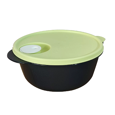 Tupperware Tigela Cristalwave 1,5 Litro Preto e Verde