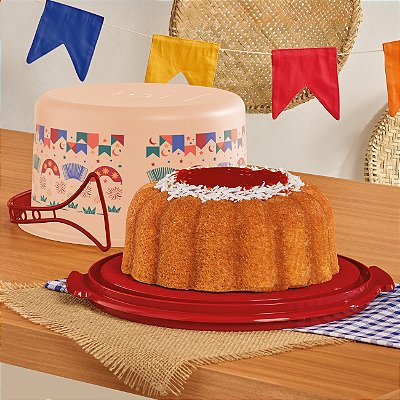 Tupperware Big Cake Sabor de Arraiá Porta Bolo