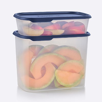 Kit Tupperware Toque + 1 Touch Fresh Retangular 2 peças
