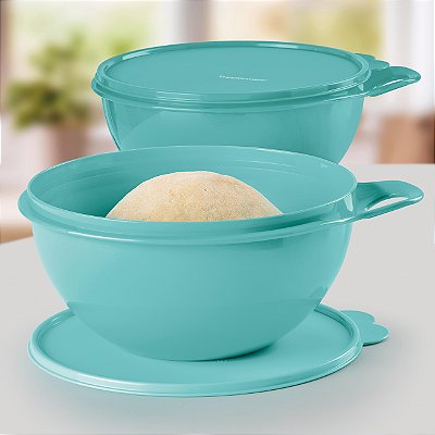 Kit Tupperware Tigela Criativa 3 litros Verde Mint 2 peças