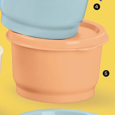 Tupperware Potinho 140ml Laranja Creme
