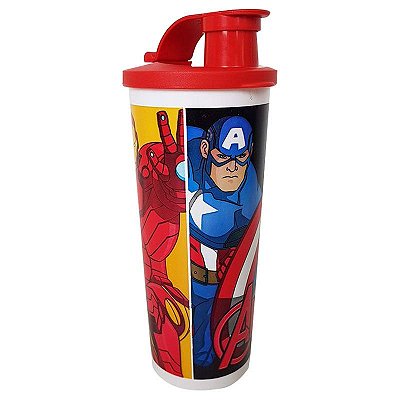 Tupperware Copo com Bico Vingadores 470ml Vermelho