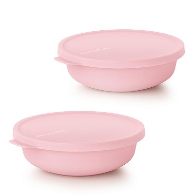Kit Tupperware Tigela Aloha 450ml Rosa 2 peças