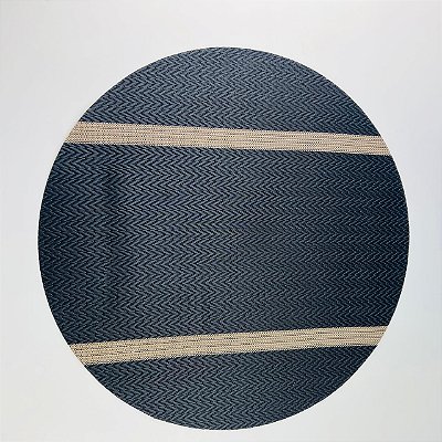 Jogo Americano Redondo Preto com dourado 38cm