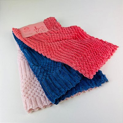 Kit Pano de Limpeza Microfibra 3 Peças Cores Diversas