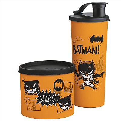 Kit Tupperware Batman Kids Redondinha + Copo com Bico