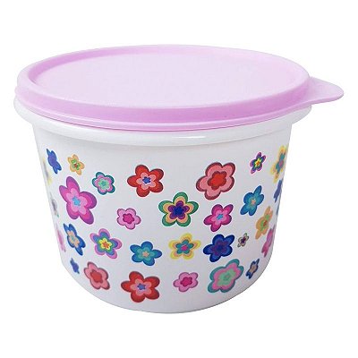 Tupperware Caixa Flores 1,1 litro Rosa
