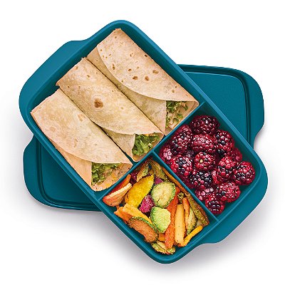 Tupperware Basic Line com Divisória 1 litro Azul Mistério