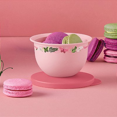 Tupperware Tigela Murano Borboletas 200ml Rosa
