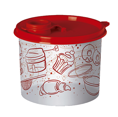 Tupperware Redondinha com Bico Dosador Receitas 500ml