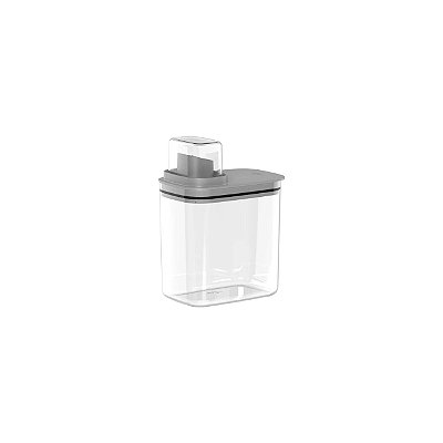 Dispenser para Amaciante e Sabão 1,5 litro Transparente e Chumbo