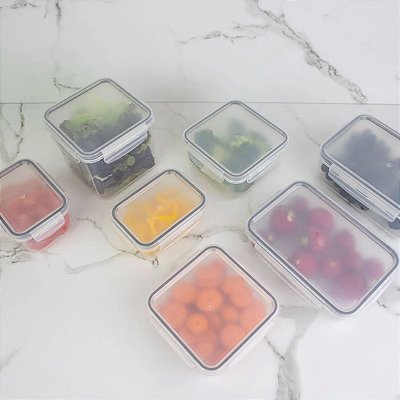 Pote organizador de geladeira retangular 870ml Linha Click