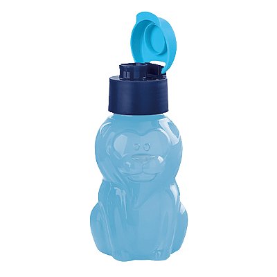 Garrafa Tupperware Eco Kids Leãozinho 350ml Azul Céu