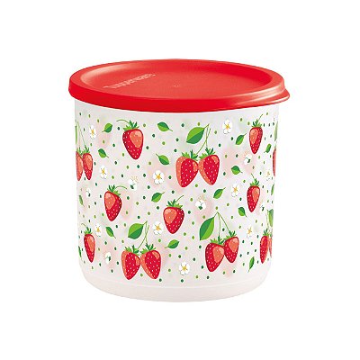 Tupperware Refri Line Redondo Morangos 1,1 litro