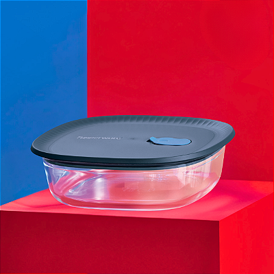 Tupperware Travessa Vitrea Quadrada 1,6 Litros