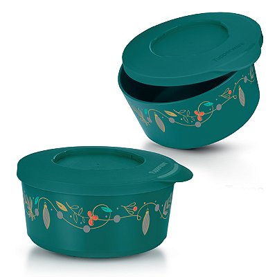 Kit Tupperware Tigela Ilúmina Tempo de Celebrar 550ml 2 peças