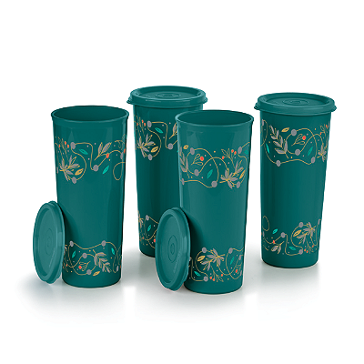 Tupperware Kit Copo Tempo de Celebrar 470ml Mistério 4 Peças