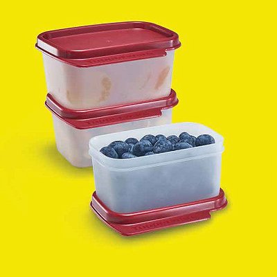 Tupperware Basic Line 160ml Tampa Marsala Kit 3 peças