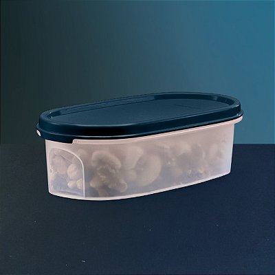 Tupperware Modular Oval Transparente e Azul 500ml